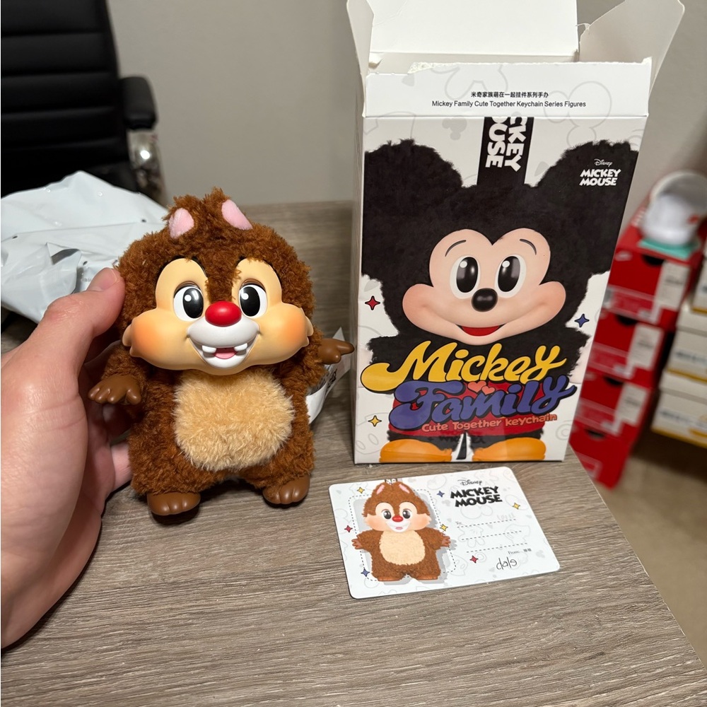 100% authentic Pop Mart Disney Mickey Family Cute Together Plush Keychain DALE